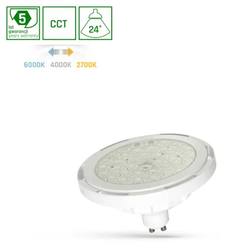 Żarówka LED AR111/ES111 GU10 230V 8,5W 800lm CCT 24° biała 5 lat gwarancji