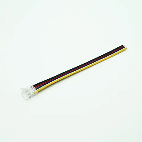 Złączka zasilająca przewód-taśma do LED COB RGB+CCT 12mm CLICK!