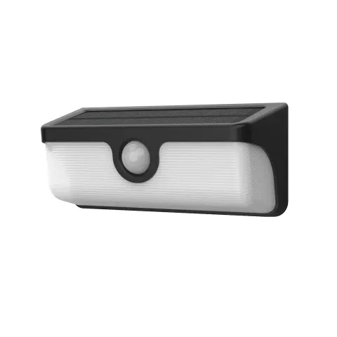 Oprawa solarna elewacyjna SUNLIS 300lm 3000K IP65 czarna MESH