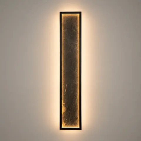 Nowoczesny kinkiet LED kamienny Orign czarny kamień 3000K 80cm Maytoni MOD311WL-L70B3K