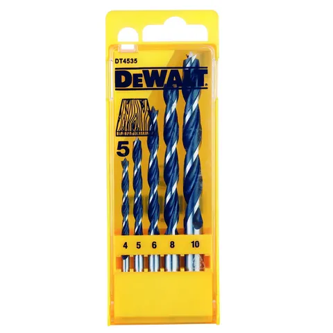 Dewalt Wiertła do drewna 4-10mm 5szt DT4535-QZ