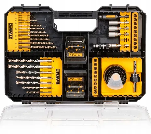 ZESTAW AKCESORIÓW DEWALT WIERTEŁ KOŃCÓWEK NASADKI I OTWORNIC DT70620T-QZ