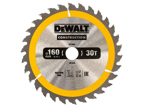 DeWalt DT1932-QZ Tarcza tnąca 160x20mm 30T