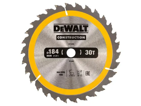 Dewalt Tarcza tnąca do drewna 184x30mm 18T DT1941