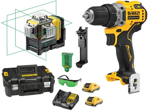 DeWALT DCK212D2T Laser DCE089G + Wkrętarka DCD701