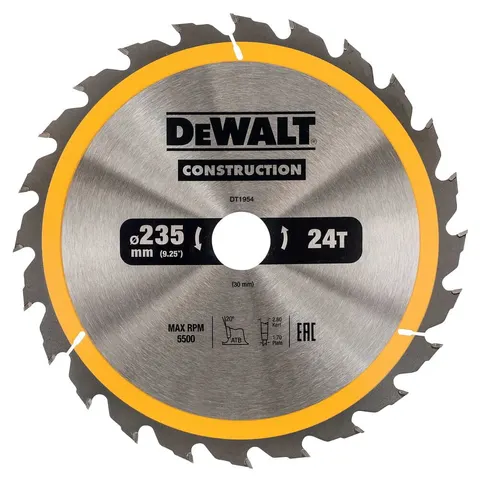 DEWALT DT1954 Tarcza do drewna piła 235x30mm 24T