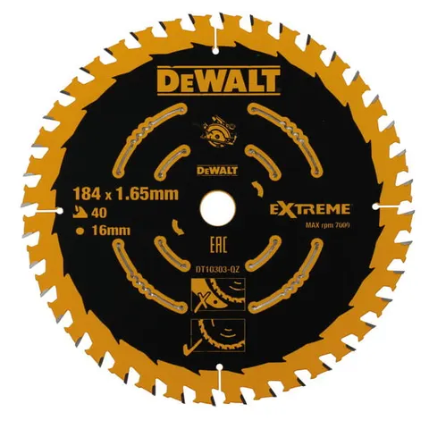 DEWALT DT10303 Tarcza piła do drewna 184x16mm 40Z