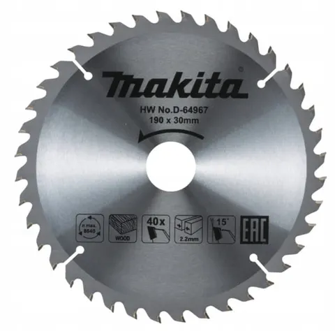 Makita D-64967 Tarcza piła do drewna 190x30mm 40Z