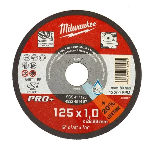Milwaukee Tarcza do cięcia 125 x 1.0 mm PRO