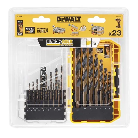 DeWalt DT70729 zestaw 23 wierteł do metalu HSS
