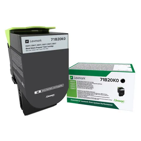 Developer LEXMARK 71B20K0 - czarny, 3000 stron