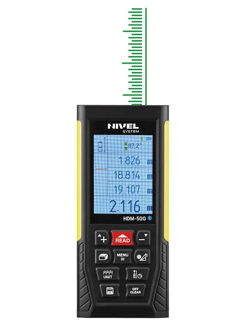 Nivel System HDM-50G dalmierz laserowy USB/BLUETOOTH z wiązką zieloną
