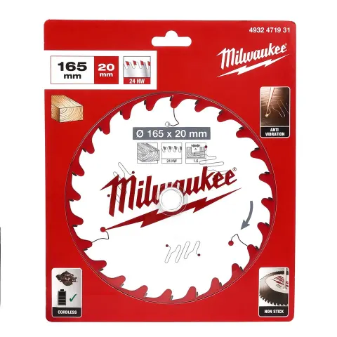 Milwaukee Tarcza pilarska do drewna 165x20mm 4932471931