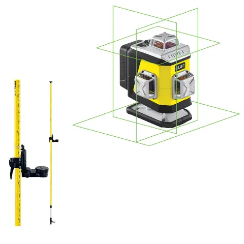 Laser krzyżowy CL4G 4-wiązki zielony + tyczka LP36 Nivel System