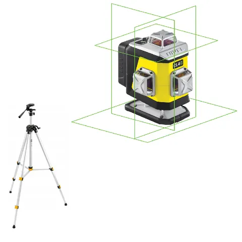 Laser krzyżowy CL4G 4-wiązki zielony + statyw SJJM1EX Nivel System