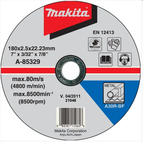 Makita A-85329 Tarcza do stali i żelaza 180x22,23x2,5mm