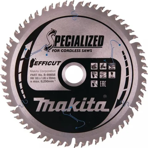 Makita B-69864 Tarcza 165x20x1,85mm 60Z