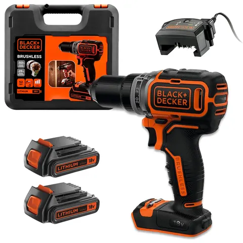 Black Decker BL186K1B2 Wiertarko-wkrętarka 2 biegi 2x2,0Ah 18V