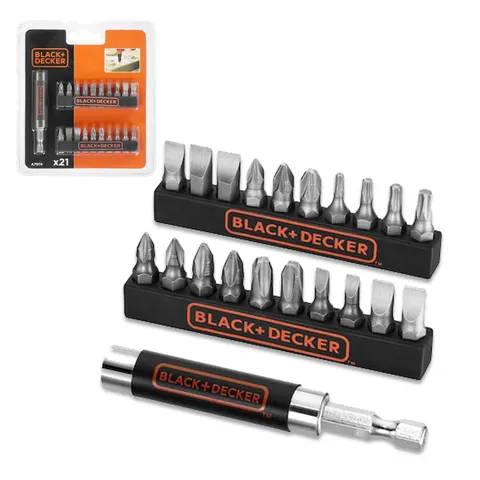 Black Decker A7074 Zestaw bitów z uchwytem magnetycznym 21el.