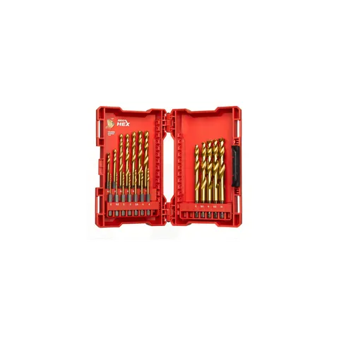 Milwaukee Shockwave HSS-G Tin RED HEX Wiertła do metalu 4932493866