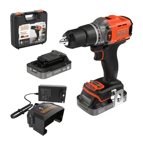 Black Decker BCD383D2XK Wiertarko-wkrętarka ECO 2x2Ah 18V