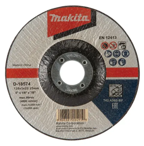 Makita D-18574 Tarcza tnąca, 125 x 3 x 22,23 mm, A30S