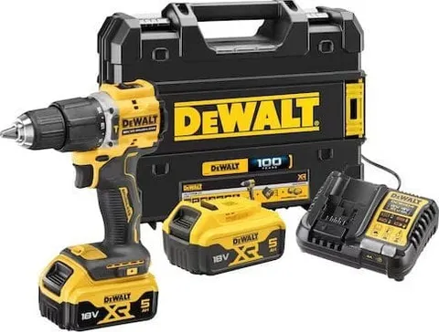 DeWalt DCD100YP2T Wiertarko-wkrętarka udarowa 18V XR- 2 x 5AH