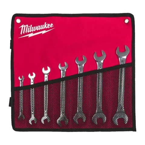 Milwaukee Zestaw kluczy dwustronnie płaskich Double Open End Spanner - 7 szt 4932492713