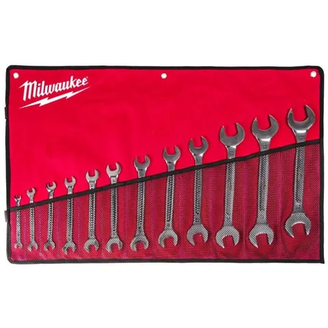 Milwaukee Zestaw kluczy dwustronnie płaskich Double Open End Spanner - 12 szt 4932492714