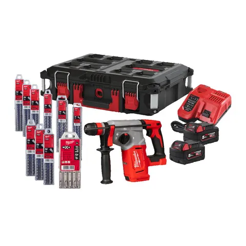 Milwaukee M18 BLHX100P-502P Zestaw młotowiertarka SDS-Plus M18 0004933498243