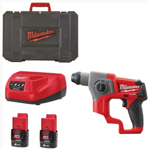 Milwaukee M12 CH-202C Młotowiertarka SDS+ 12V 2x2,0Ah Walizka