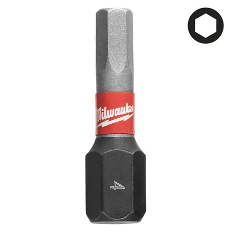 Milwaukee Shockwave Hex 4x25 mm Bity udarowe - 2 szt.