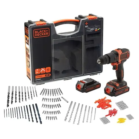 Black Decker BDCHD18BOA Wiertarko-wkrętarka udarowa 2x1,5Ah 18V+osprzęt