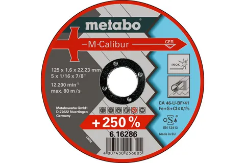Metabo Tarcza tnąca do stali INOX 125x1,6x22,23mm 616286000
