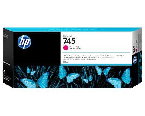 Tusz HP 745 - magenta, 300 ml