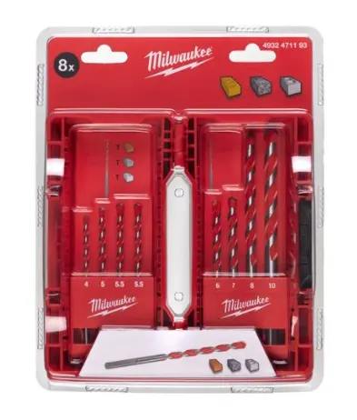 Milwaukee 4932471192 Zestaw wierteł do betonu 8el