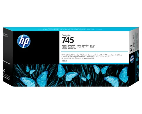 Tusz HP 745 - foto czarny, 300 ml