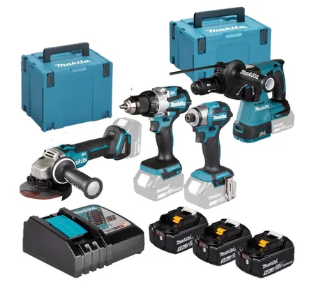 Makita DLX4196JX1 Zestaw combo 18 V 3x5Ah