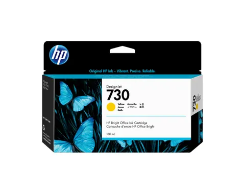 Tusz HP 730 - żółty, 130 ml