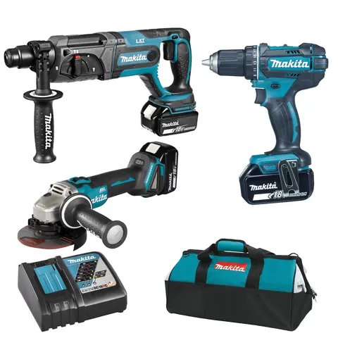 Makita DLX3078TX1 Zestaw combo elektronarzędzi 18 V 3x 5Ah