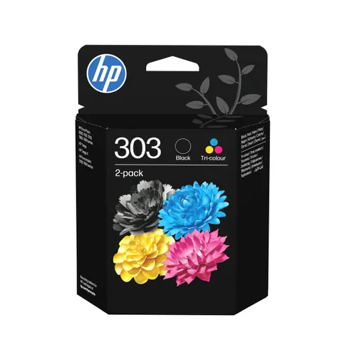 Tusz HP 303 - czarny, cyan, magenta, żółty (2-pak)