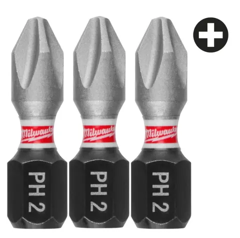 Milwaukee Bit Udarowy PH2 25mm Shockwave 3szt 4932500353