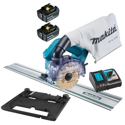 Makita DCC500RTE Przecinarka 2x5,0Ah 18V szyna 1,5m+adapter