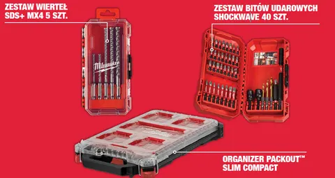 Milwaukee Zestaw akcesoriów w organizerze Packout 45szt. 4932499761