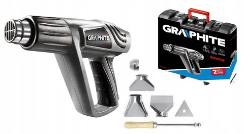 GRAPHITE OPALARKA ELEKTRYCZNA 2000W PŁYNNA REGULACJA 3 BIEGI + DYSZE 59G524