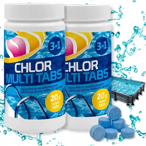 CHLOR DO BASENU JACUZZI GAMIX MULTI TABLETKI 2KG 50X 20G CHEMIA BASENOWA