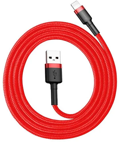 Baseus Kabel Lightning USB Cafule 2.4A 1m czerwony (CALKLF-B09) (raty 0%)