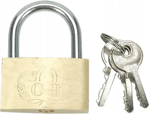 Kłódka mosiężna VOREL 77300 30mm 3 kluczyki