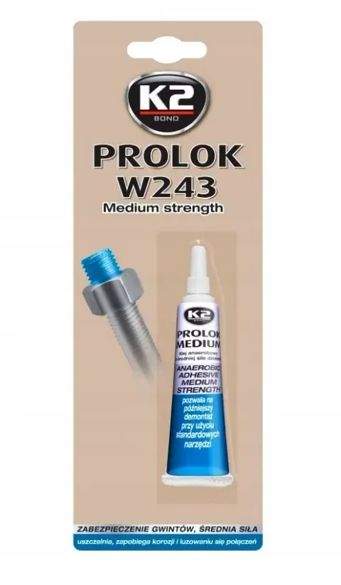 K2 PROLOK MEDIUM 6ML KLEJ DO GWINTÓW NIEBIESKI