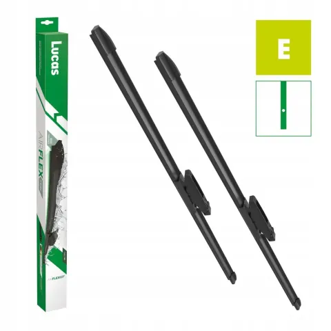 Wycieraczki Samochodowe LUCAS Airflex | Zestaw 18" + 26" | Adapter E